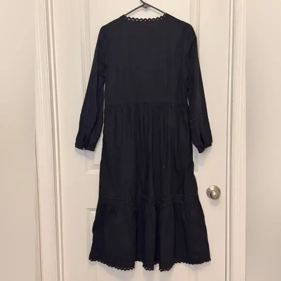 J. Crew Classic Black midi dress - Picture 2 of 6